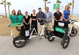 Acto de presentación de las dos nuevas bicicletas eléctricas que ha incorporado Althenia en Torrox.