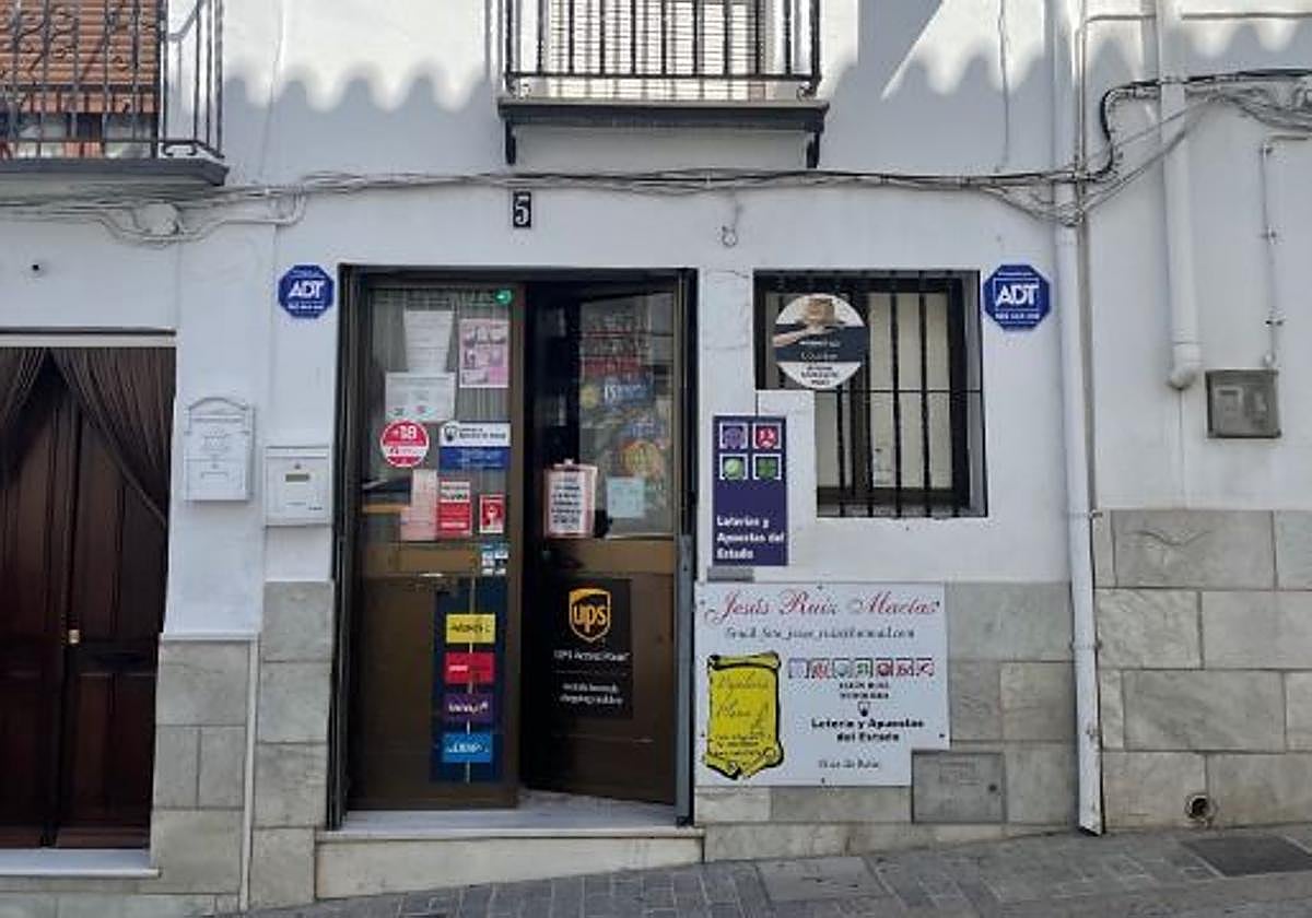 Administración de Lotería de Yunquera donde se ha vendido el primer premio.