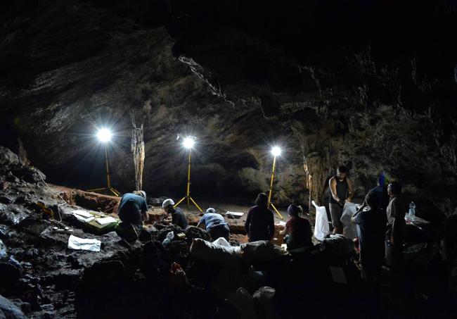 Interior de la Cueva de Ardales.