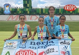Cuatro medallas malagueñas en el Nacional sub-14 de atletismo