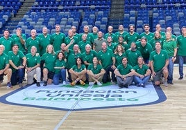 Una representación de los cuatro equipos del Unicaja que competirán en el Europeo de Pésaro.