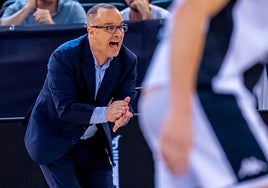 Diego Ocampo, en un partido con el Tizona Burgos.