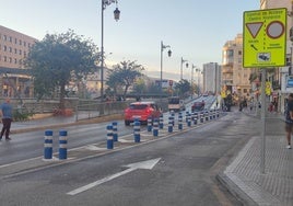 Acceso restringido al eje Carretería-Álamos.