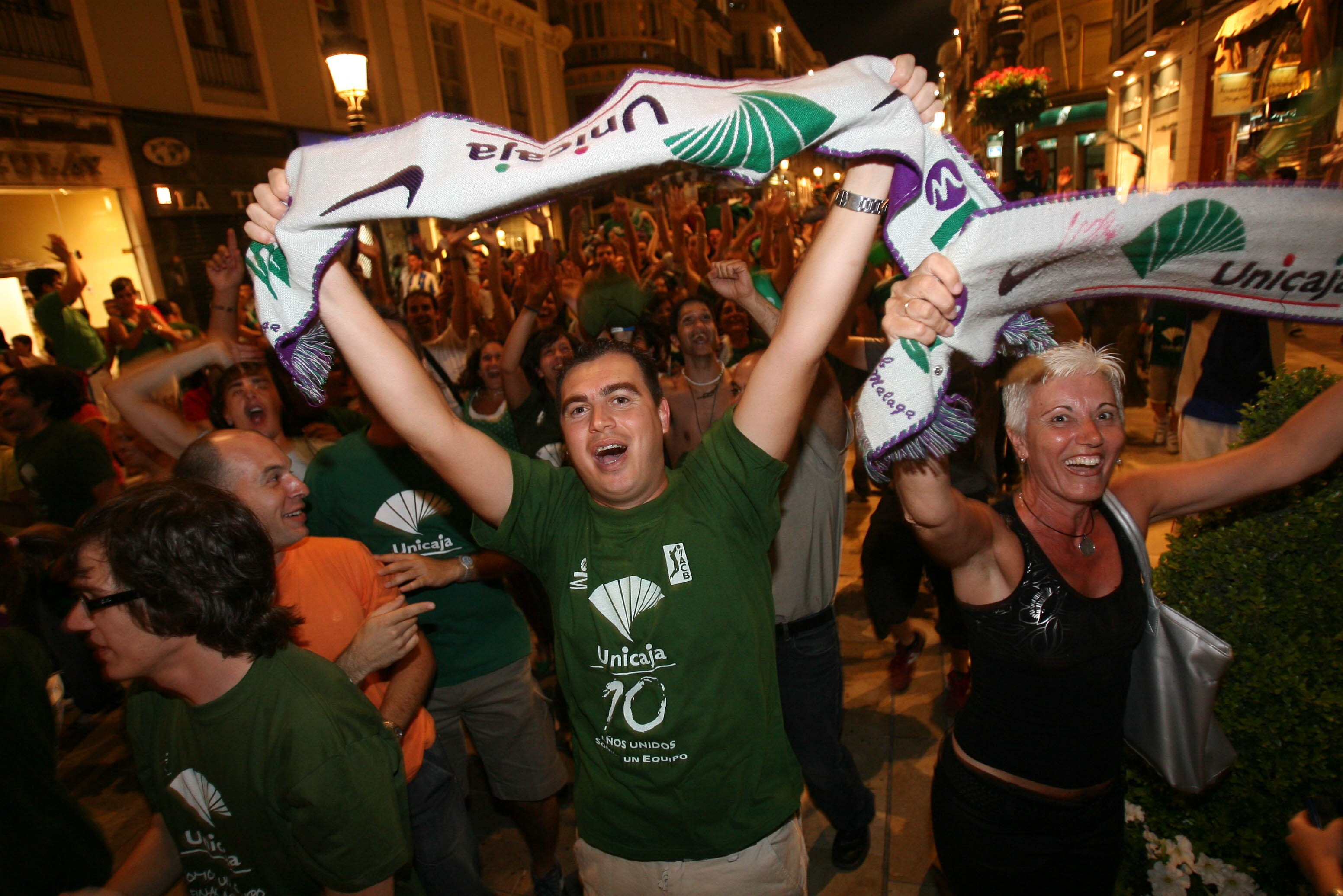 La celebración del título de Liga del Unicaja