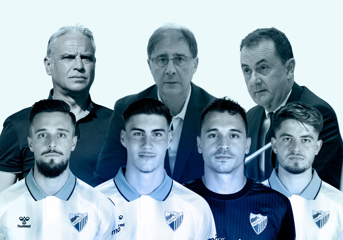 Los rostros del ascenso del Málaga