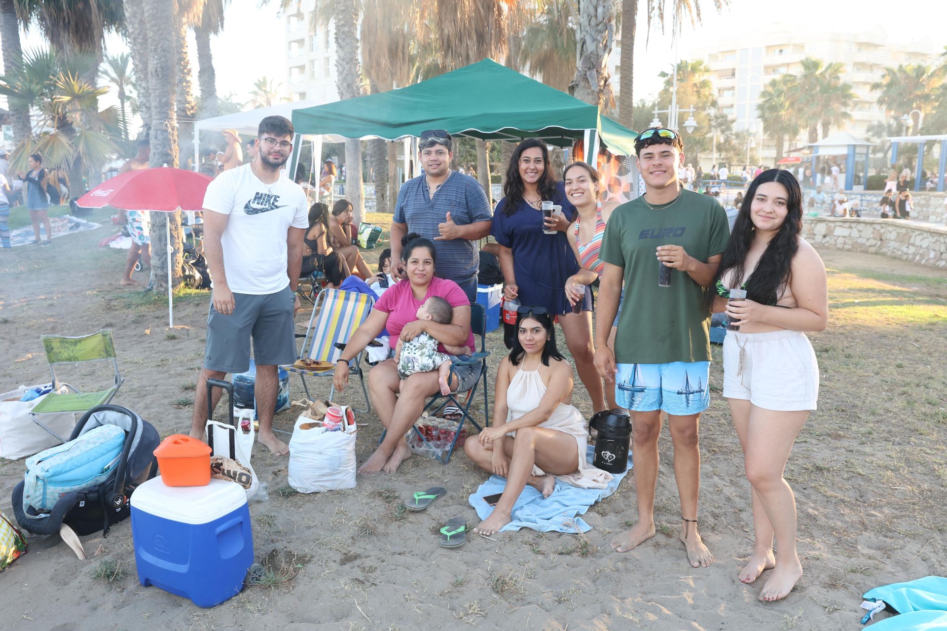 Celebración en las playas de Huelin, con el júa municipal del Ayuntamiento de Málaga