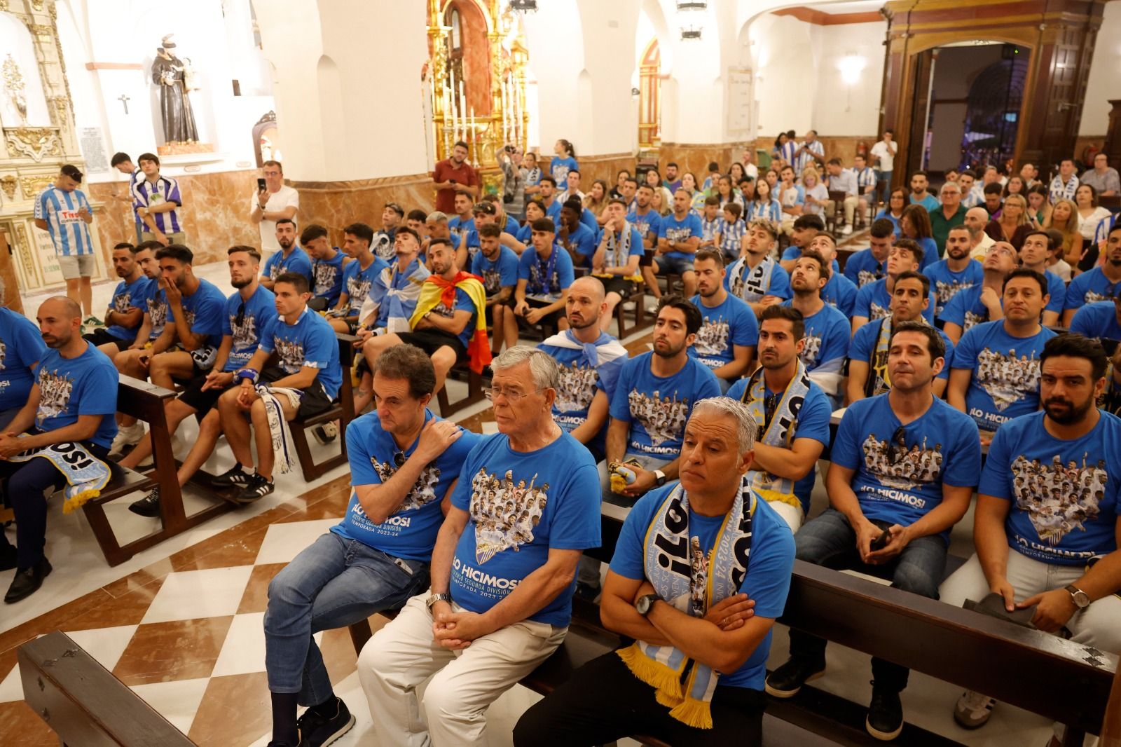 El Málaga, durante su visita a la Pastora