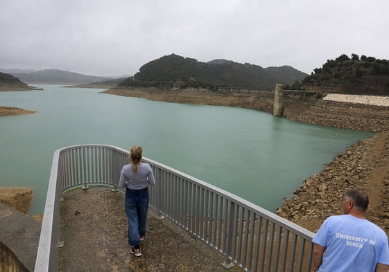 Embalse del Guadalteba, tras el episodio de lluvias del pasado mes de marzo.