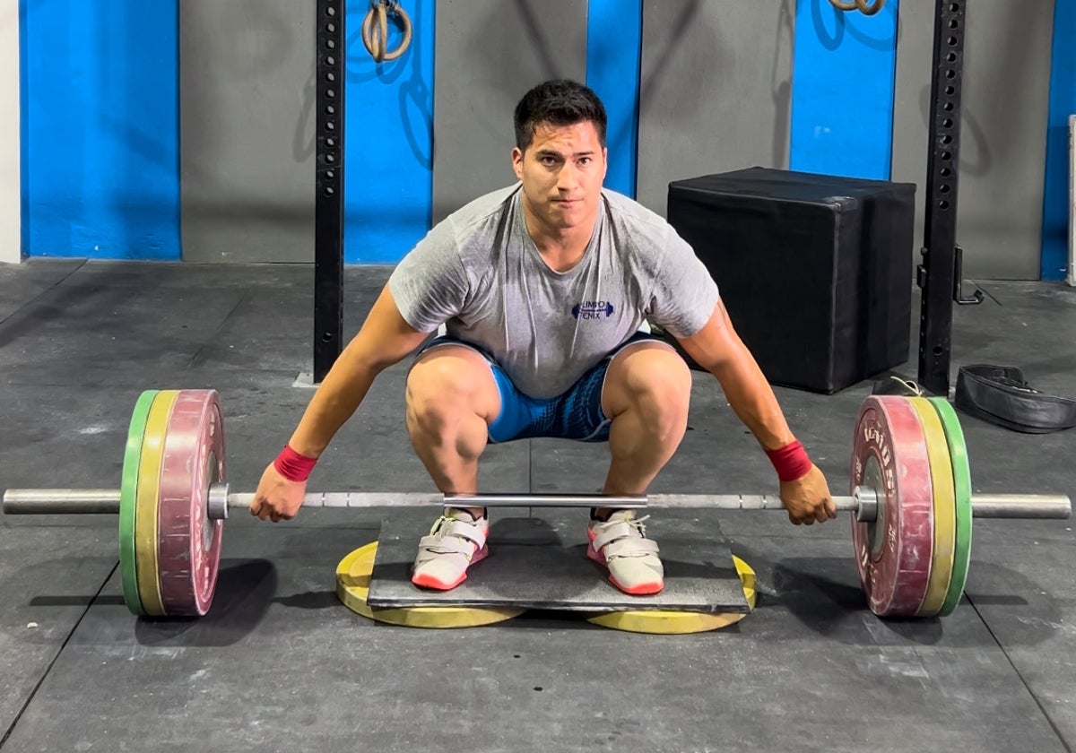 Carlos, entrenándose en un gimnasio de El Viso.