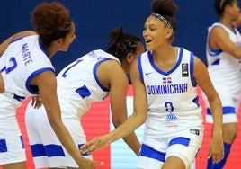 Cesarina Capellán, en un partido con su selección.