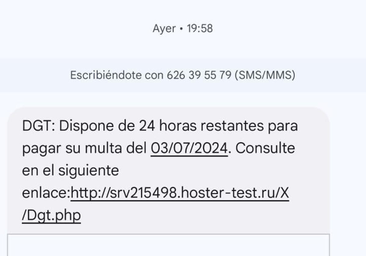 Alerta de la DGT sobre el SMS y correo para pagar multas de tráfico