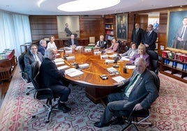 El pleno del Tribunal Constitucional el día de su constitución en enero de 2023.