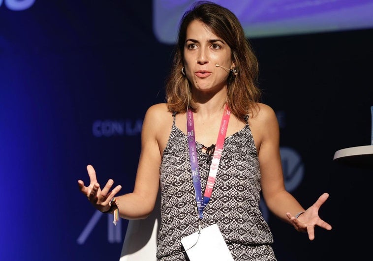 Rocío Vidal, durante la charla