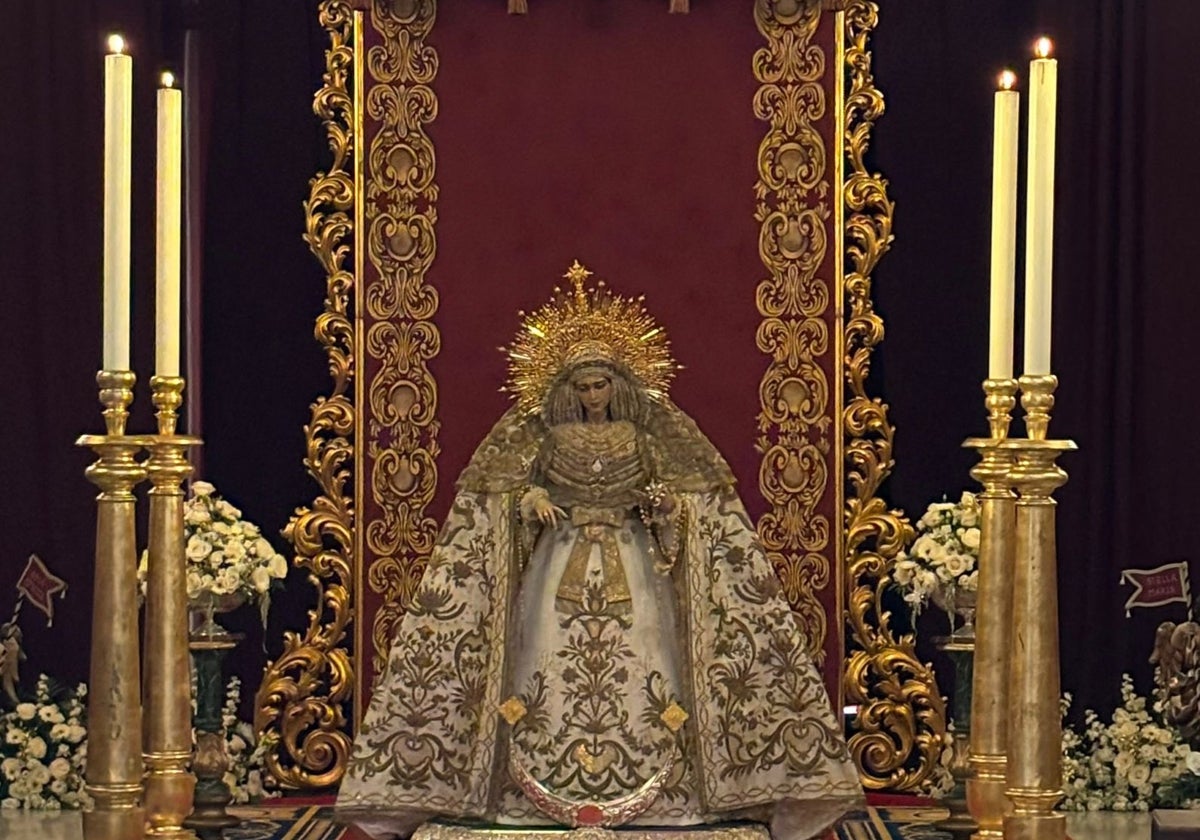 La Virgen de la Paz, al culto en el santuario de la Victoria.