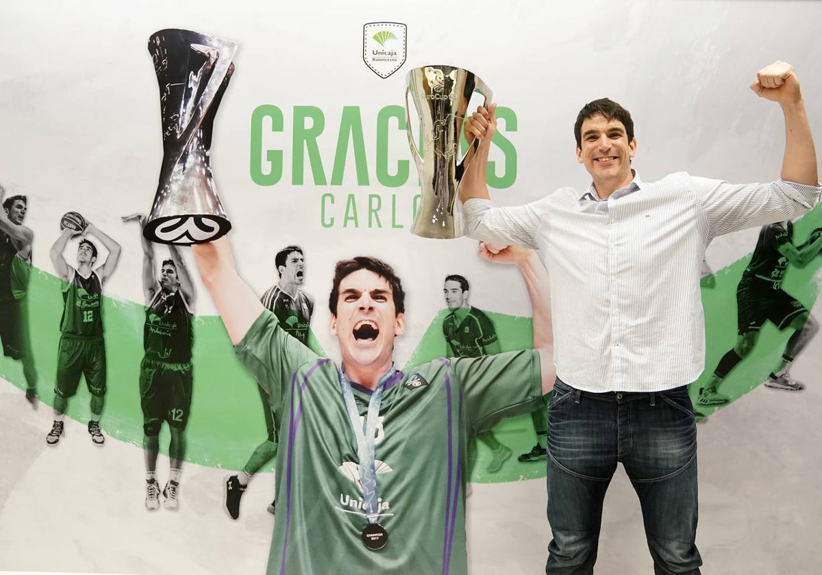 Carlos Suárez, en su despedida del Unicaja hace dos temporadas.