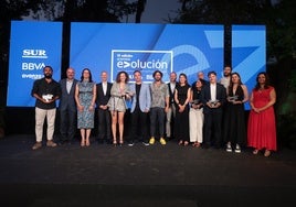 Foto de familia en la novena edición de los Premios Evolución.