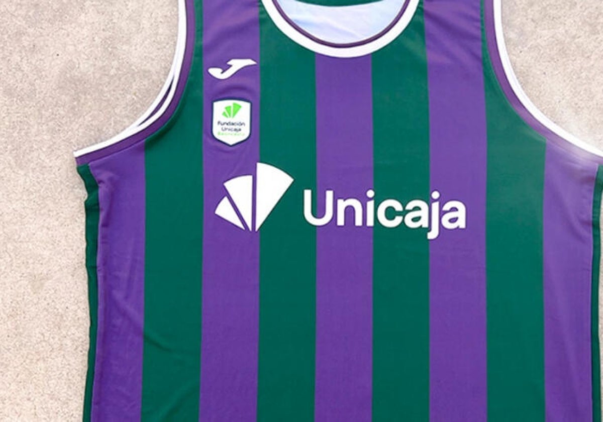 La camiseta que lucirá el Unicaja en la temporada 2024-2025.