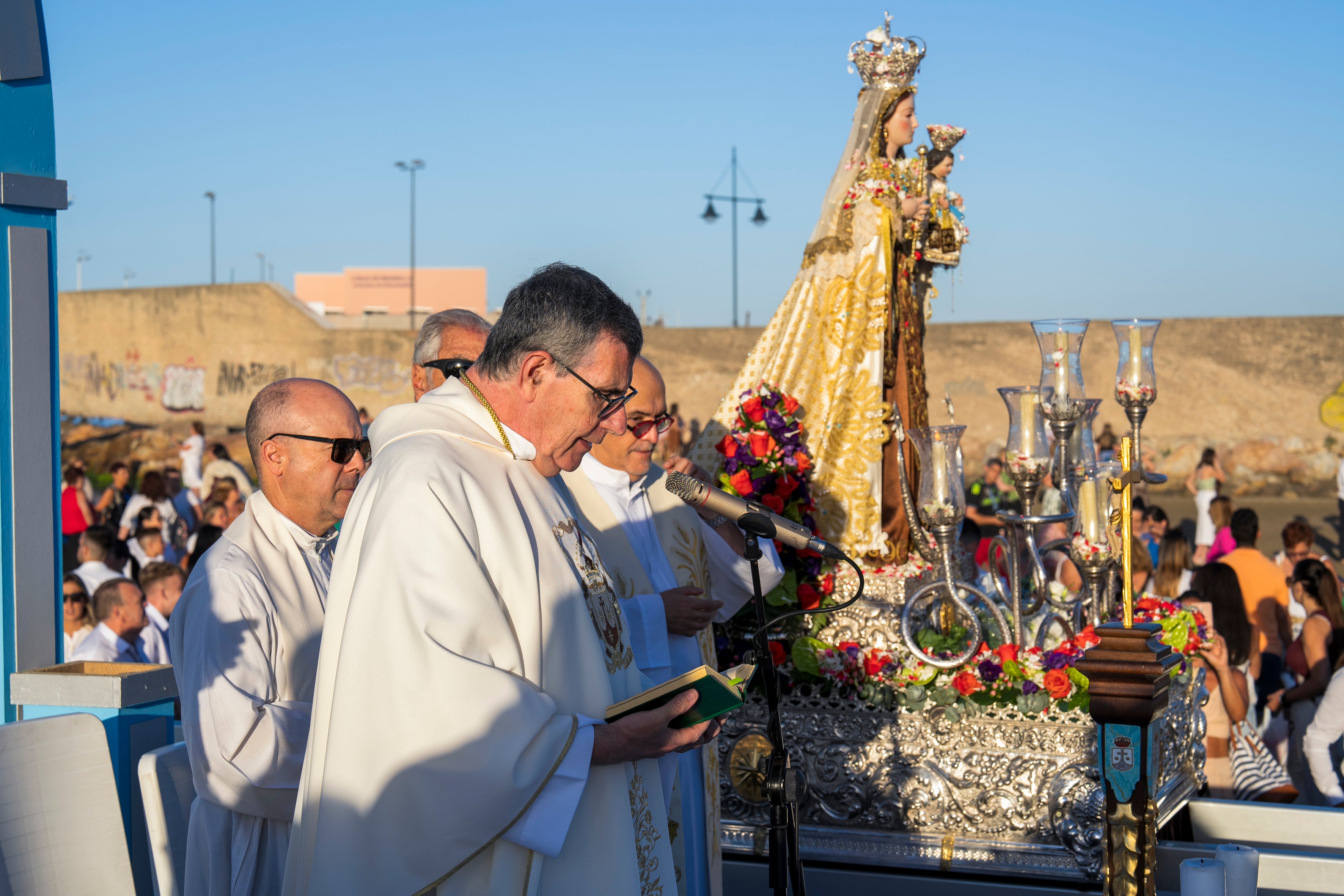 La Virgen del Carmen, en la procesión del martes por la mañana en Marbella