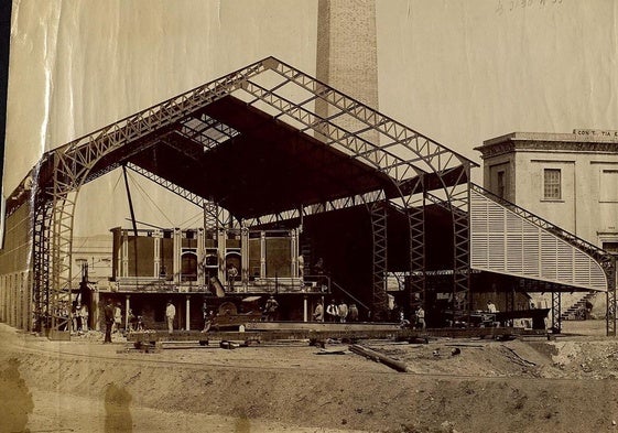 Construcción del horno Martin-Siemens en 1900.