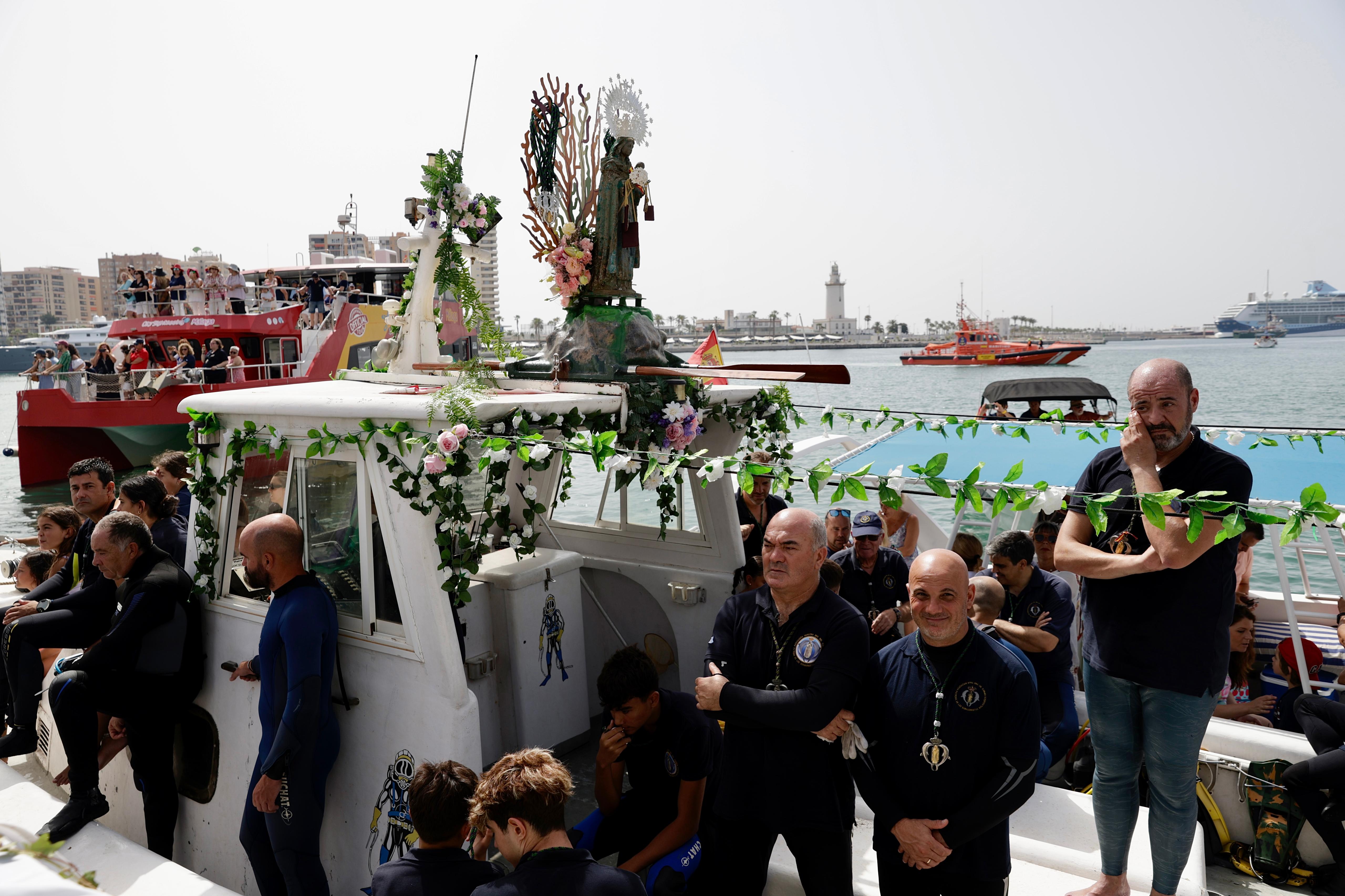 La Virgen del Carmen recorre las calles de Málaga