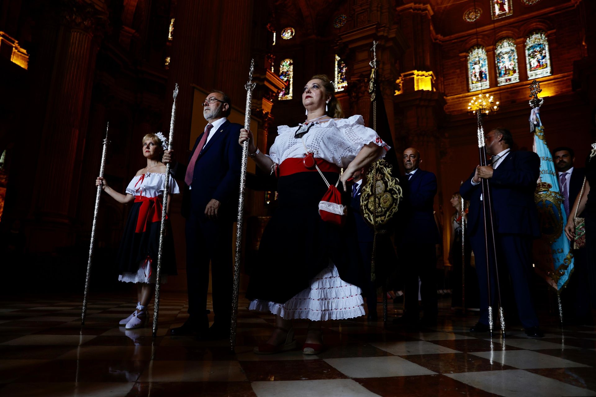 La Virgen del Carmen Coronada, en su procesión por el Centro de Málaga este sábado