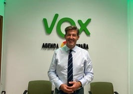 El portavoz Antonio Alcázar, en el grupo municipal Vox.