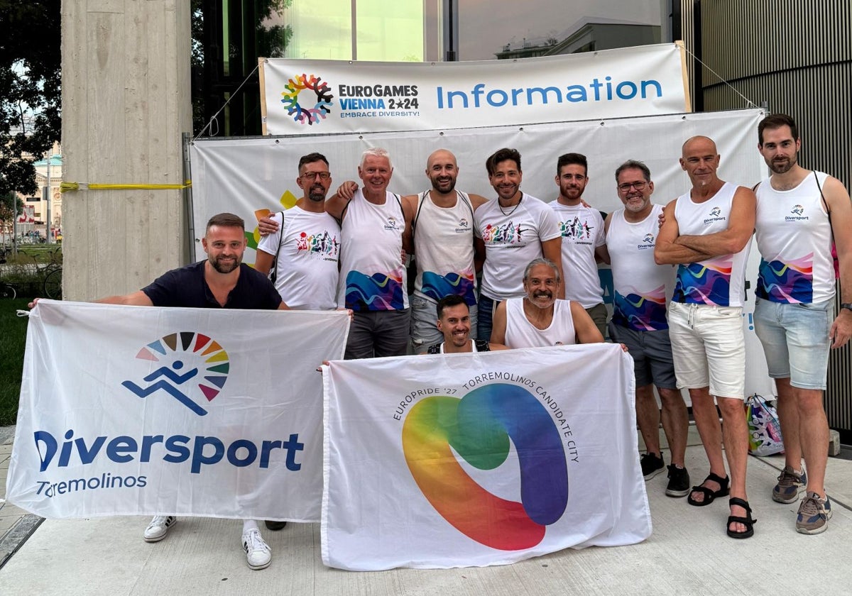 Los atletas representantes de Diversport Torremolinos en los EuroGames.