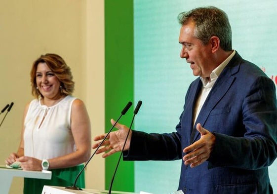 Susana Díaz y Juan Espadas, en una imagen de archivo.