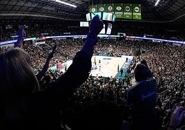 Imagen del Palacio de los Deportes en un partido de la pasada temporada.