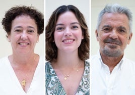 María del Carmen Ledesma, Pilar Bentabol Brinkmann y Rodolfo Tiessler Gálvez.