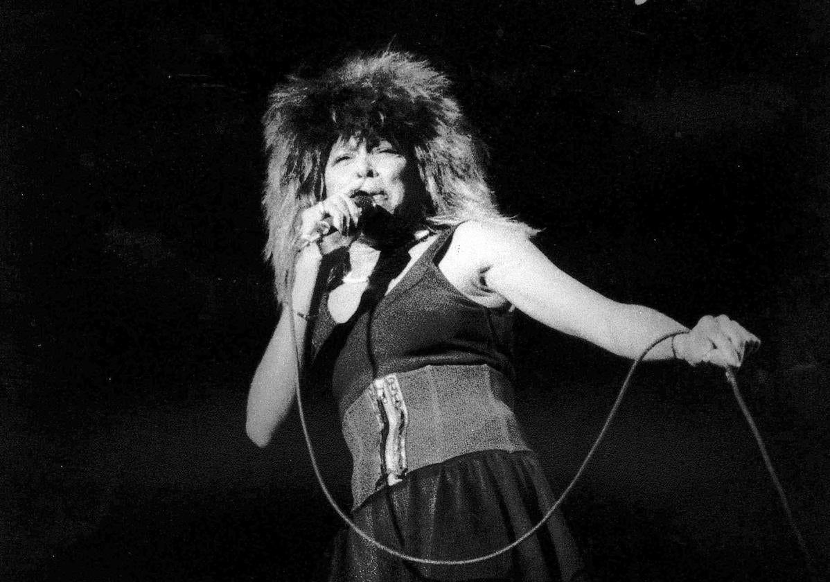 Tina Turner, durante su actuación en Marbella en 1987.