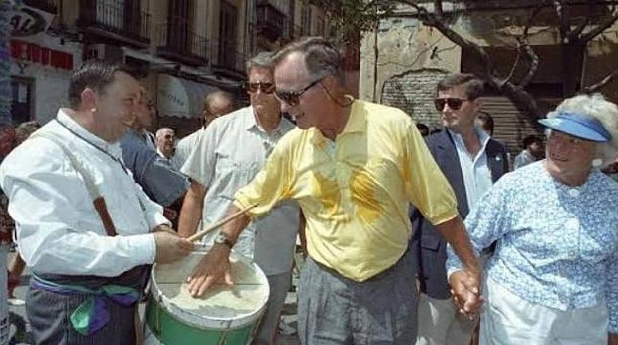 George W. Bush en la Feria de Málaga.