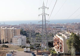 Cables de alta tensión en Málaga.