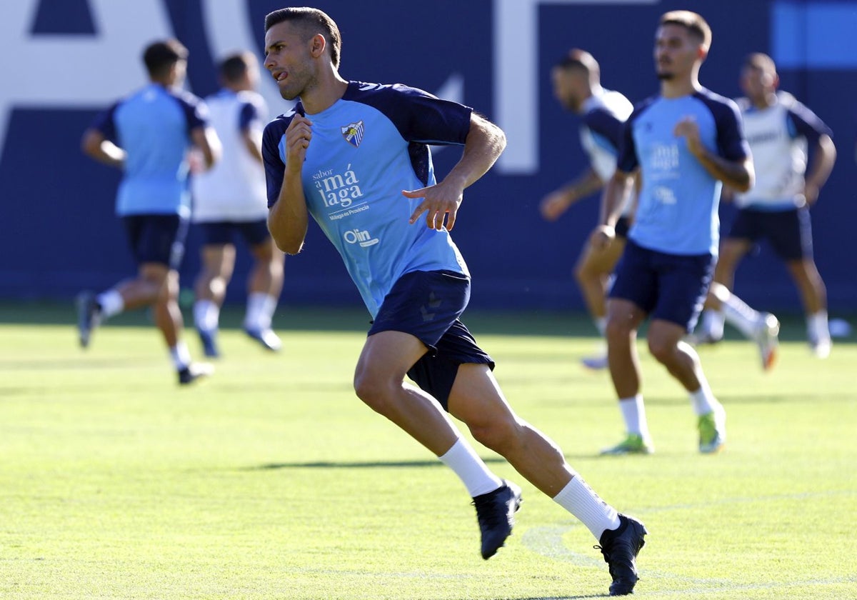 Luismo, durante un entrenamiento.