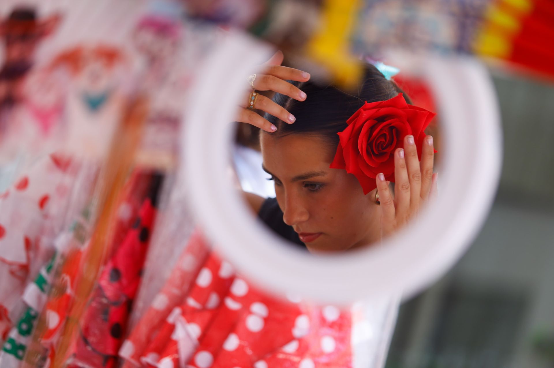 Ambiente en la Feria del centro de Málaga este martes 20 de agosto