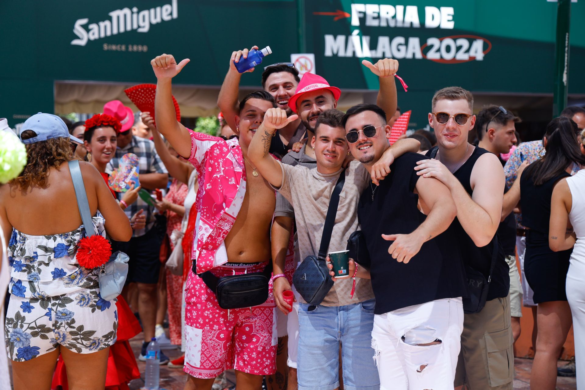 Ambiente en la Feria del centro de Málaga este martes 20 de agosto