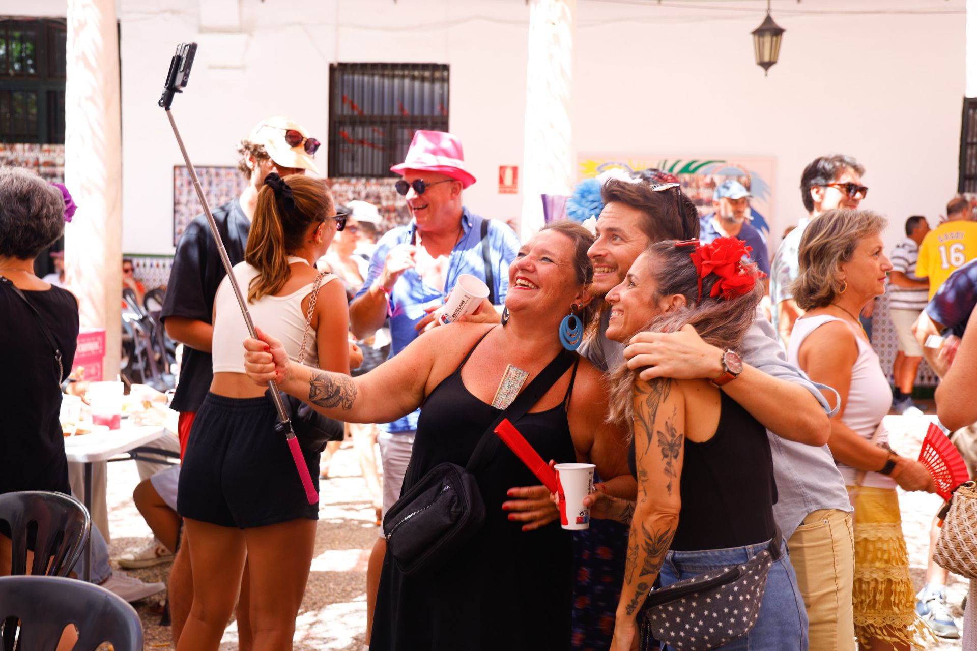 Ambiente en la Feria del centro de Málaga este martes 20 de agosto