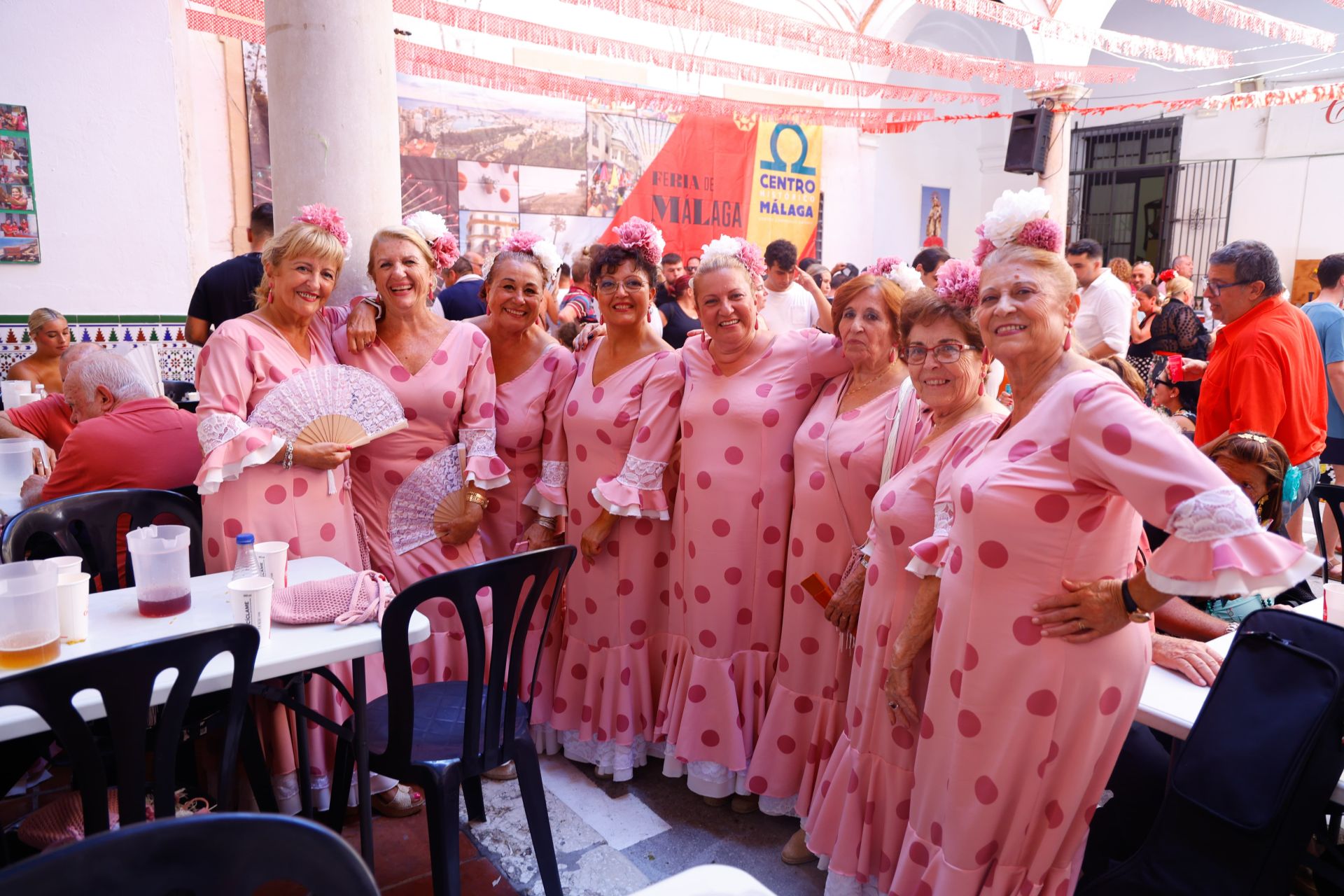 Ambiente en la Feria del centro de Málaga este martes 20 de agosto