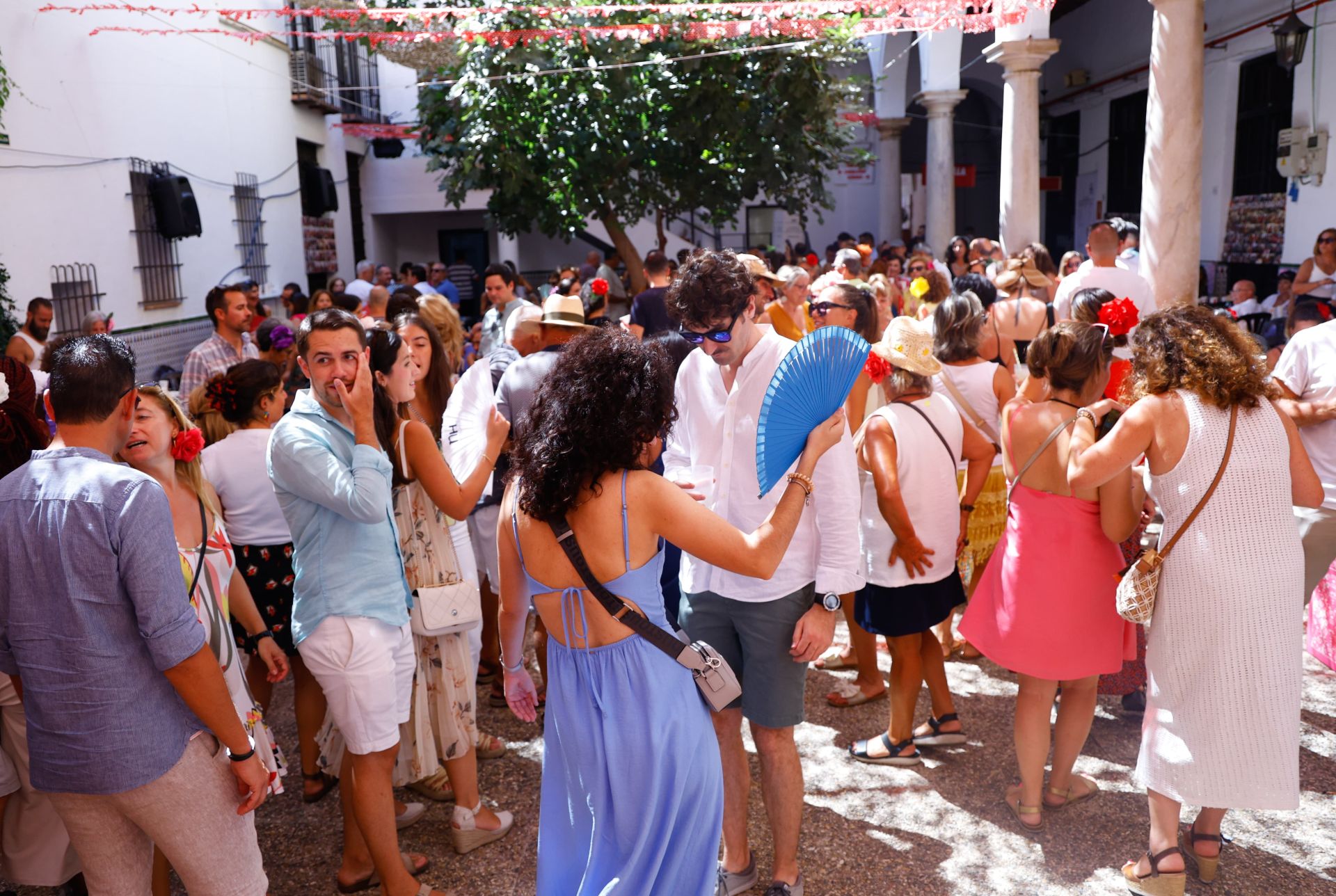 Ambiente en la Feria del centro de Málaga este martes 20 de agosto