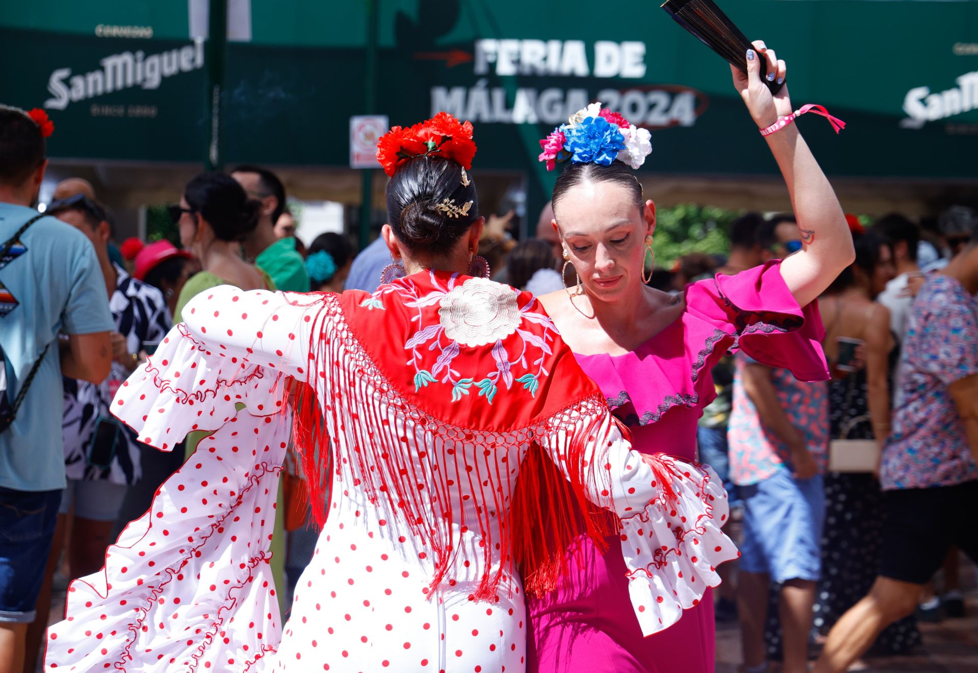 Ambiente en la Feria del centro de Málaga este martes 20 de agosto