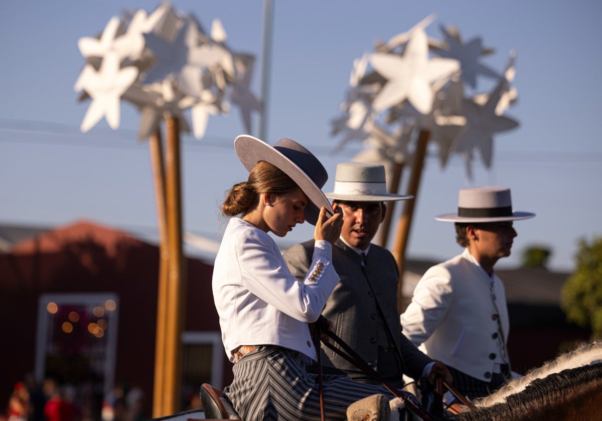 Caballistas durante la feria del Real.