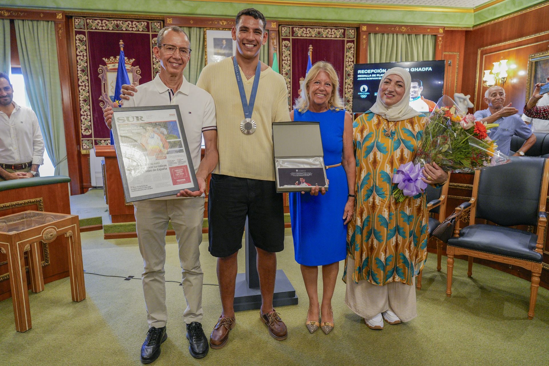 El homenaje de Marbella al boxeador Ayoub Ghadfa, en imágenes