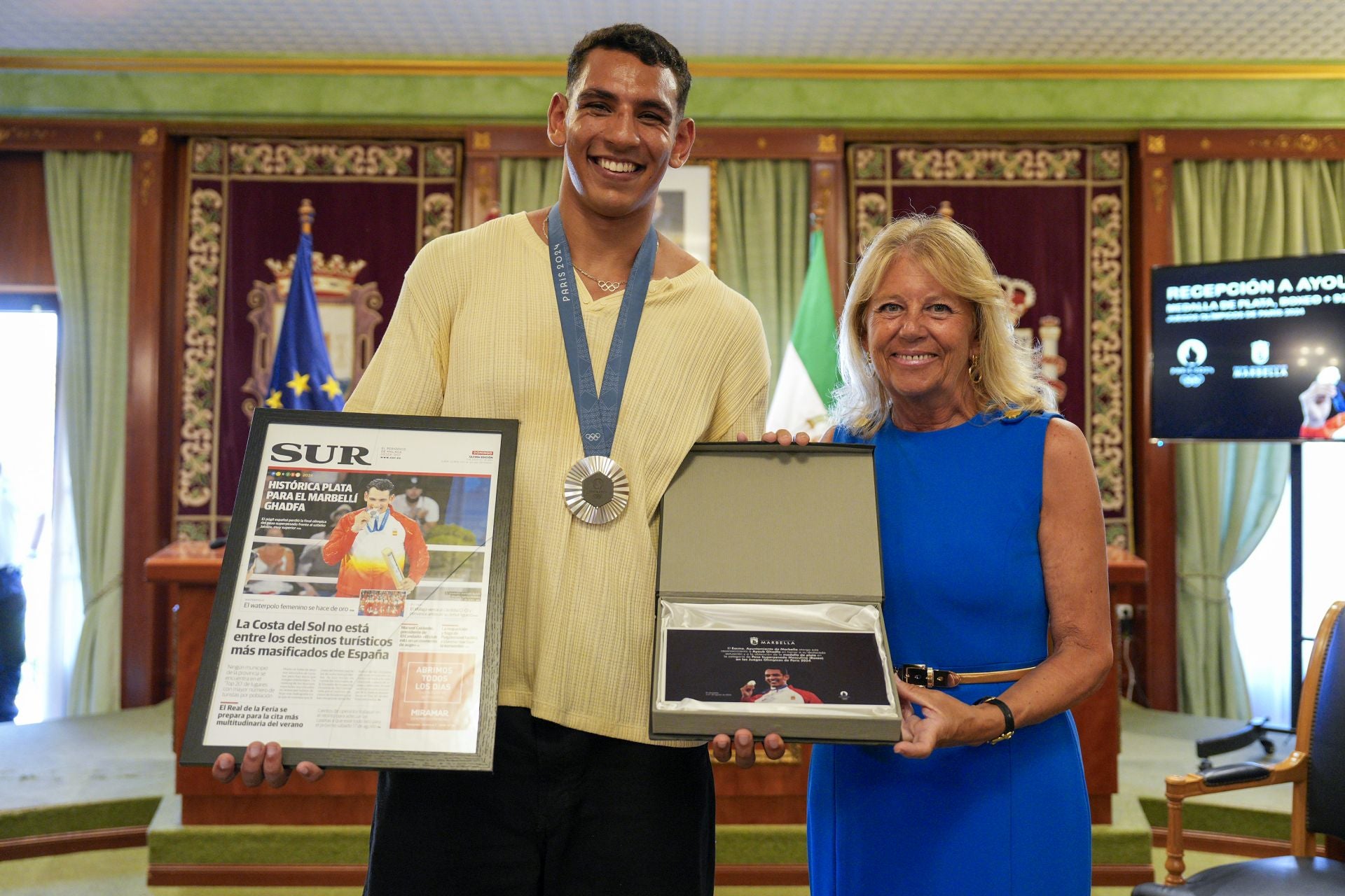 El homenaje de Marbella al boxeador Ayoub Ghadfa, en imágenes