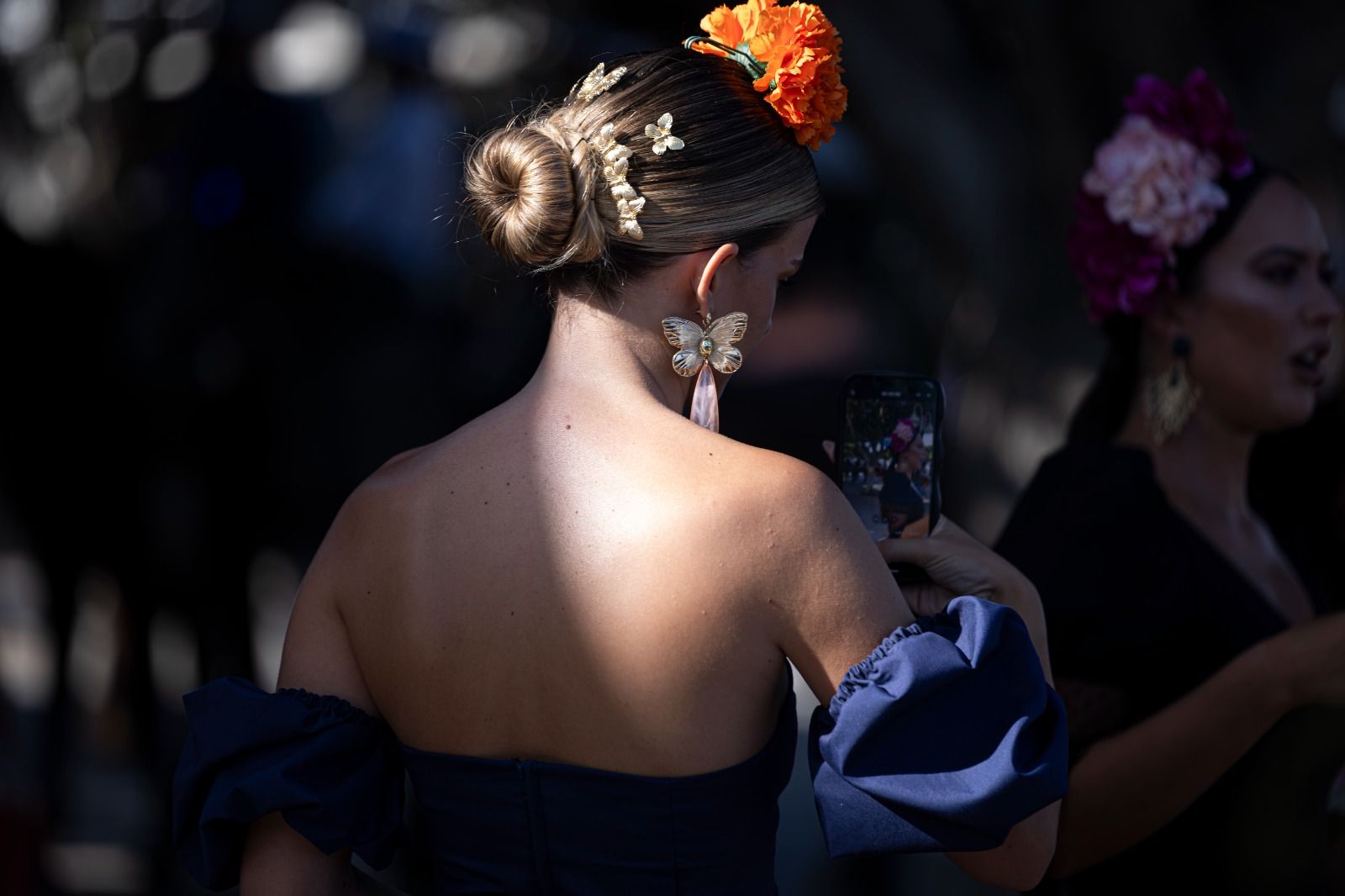 Ambiente y trajes de faralaes este miércoles en el Real