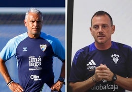 Sergio Pellicer y Alberto González, entrenadores del Málaga y del Albacete, respectivamente.