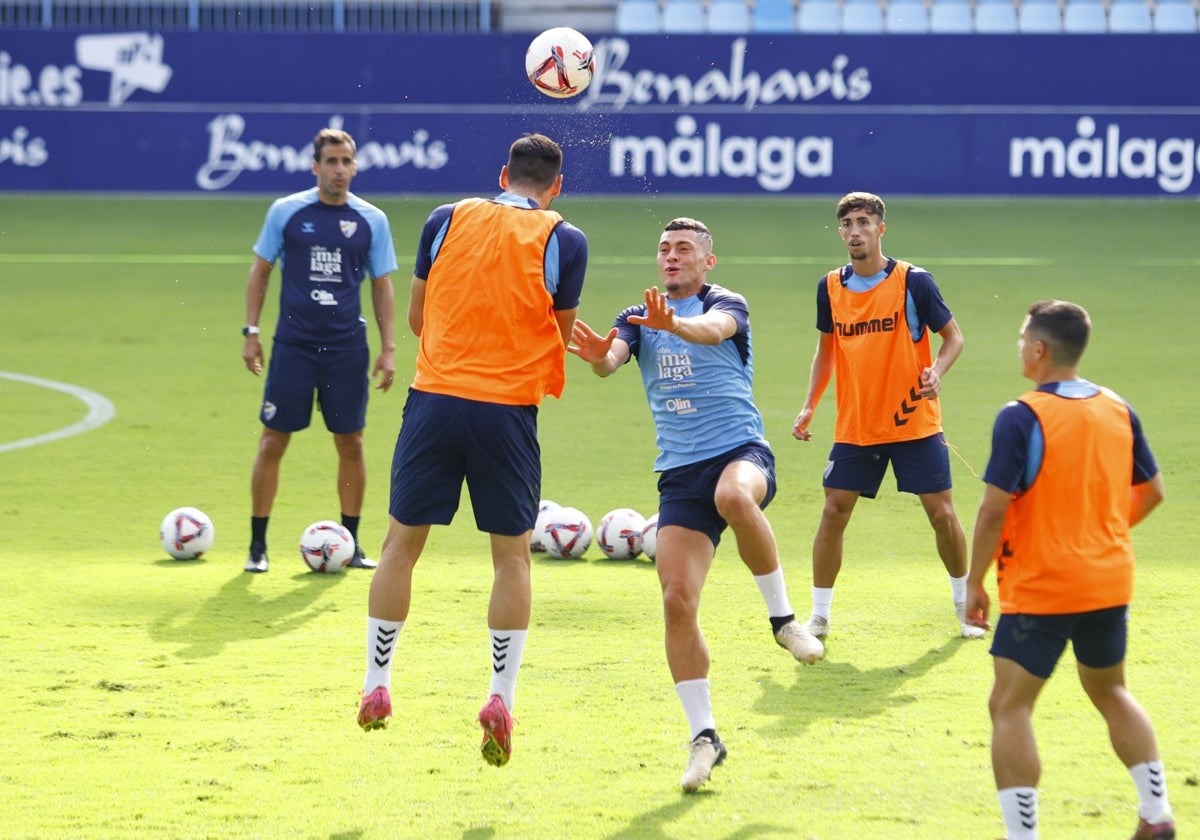 Rahmanim, este viernes, en su primer entrenamiento con el Málaga en su segunda etapa.