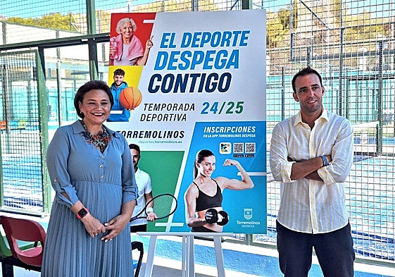 La alcaldesa y el concejal de Deportes, en la presentación de la nueva temporada.