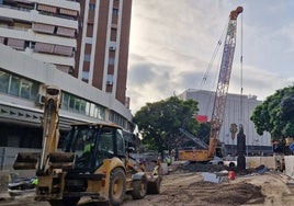 Las obras del suburbano han tomando ya la calle Hilera.