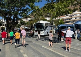 Turistas en Mijas Pueblo.