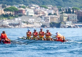 El Club de Remo de Guadalquivir, plata en el cuatro scull del Mundial de remo de mar, celebrado en Génova.